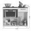 Balcão de Cozinha Cooktop Branco